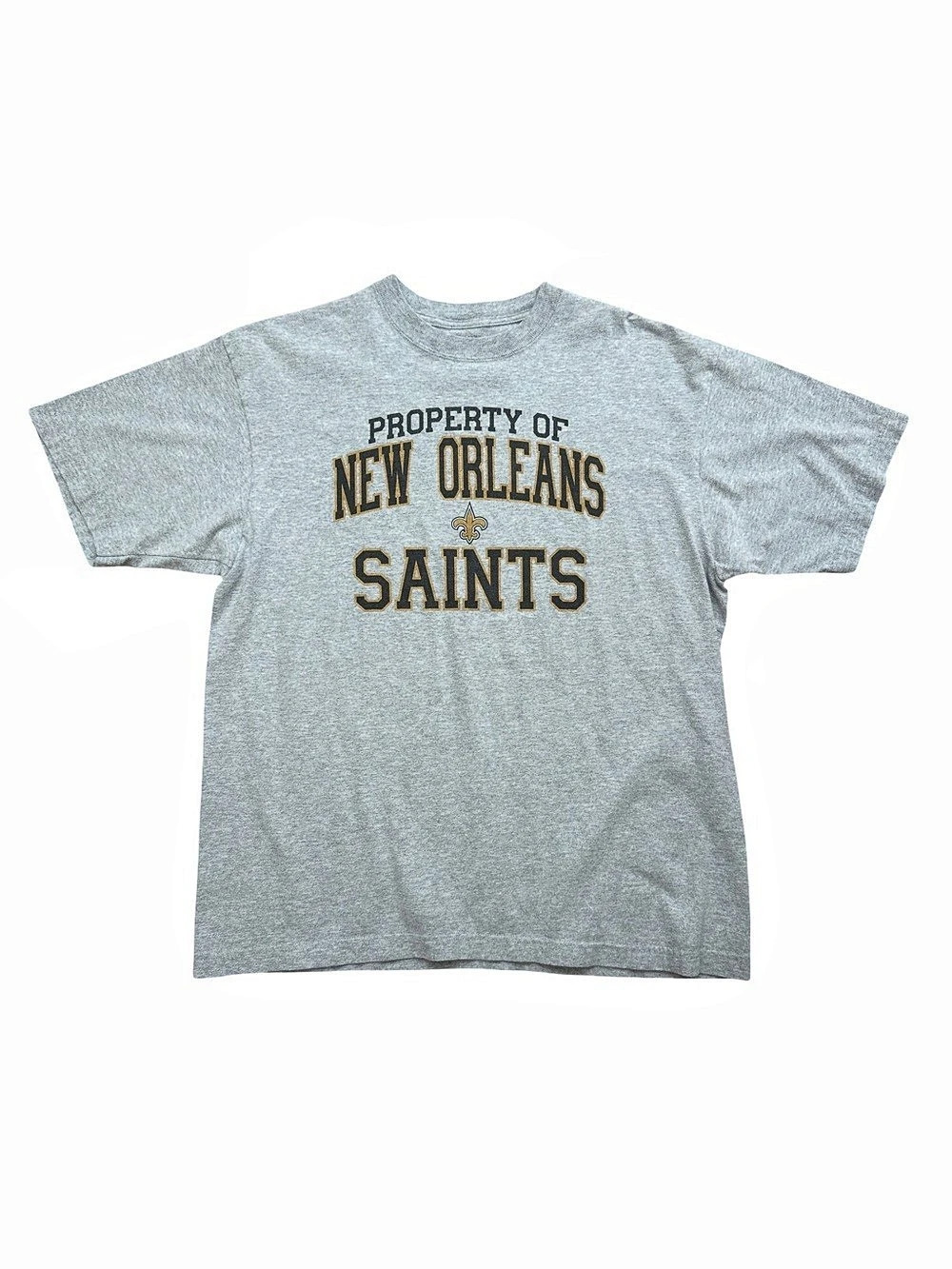Vintage Y2K New Orleans Saints Reebok NFL Men’s Gray T-Shirt Large Nola Football